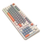 Kinsi K82 Teclado USB RGB Gaming Blanco/Gris Qwerty USA