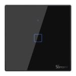 Sonoff T3EU1C-TX Interruptor Táctil de Pared Wi-Fi 1 Canal Negro Sonoff T3EU1C-TX Interruptor Táctil de Pared Wi-Fi 1 Canal Negro