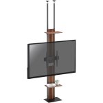 Kimex Supporto da Pavimento a Soffitto con Altezza Regolabile 200-260 Cm per Schermi 32-65" Max 40Kg