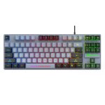 Kinsi K10 Teclado Gaming de 87 Teclas con Luz RGB Gris Qwerty USA