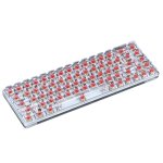 Kinsi T40 Teclado Mecánico Gaming con 68 Teclas Transparentes Rojo Qwerty USA