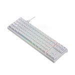 Kinsi K710 Teclado Gaming de 71 Teclas y Luces RGB Blanco Qwerty USA