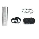 Kit de Recirculación Bosch DHZ5605 Para Campanas | Filtro de Carbón Activado, Negro