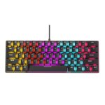 Kinsi T61 Teclado Gaming de 63 Teclas con 12 Efectos de Luz Negro Qwerty USA