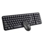 Kinsi TF350 Teclado Inalámbrico Punk Redondo de 104 Teclas más Ratón Incluido Negro Qwerty USA