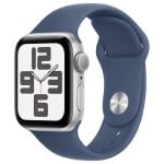 Apple Watch SE GPS NFC 40mm OLED Argento Blu M/L Resistente all'acqua 50m Cardiofrequenzimetro