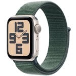 Apple Watch SE GPS NFC 40mm OLED Alluminio Bianco Stella Loop Sport Verde Lago S/M Resistente all’Acqua 50m