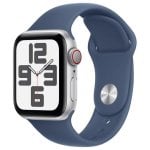 Apple Watch SE GPS + Cellular 40mm OLED Argento/Blue S/M Resistente all'Acqua 50m, Pulsometro, SOS