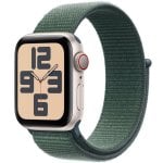 Apple Watch SE GPS + Cellular 40mm OLED Alluminio Bianco Stella Loop Sportiva Verde Lago S/M