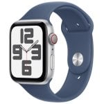 Apple Watch SE GPS Cellular 44mm OLED Alluminio Argento Cinturino Blu M/L Resistenza Acqua 50m