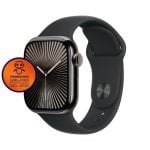 Apple Watch Series 10 GPS + Cellular 42mm Caja Titanio Pizarra con Correa Deportiva Negra S/M Apple Watch Series 10 GPS + Cellular 42mm Caja Titanio Pizarra con Correa Deportiva Negra S/M