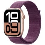 Apple Watch Series 10 GPS + Cellular 46mm OLED Oro Rosa Correa Loop Ciruela Grande Resistenza Acqua IP6X