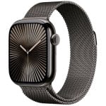 Apple Watch Series 10 GPS + Cellular 42 mm Schiefer-Titangehäuse mit Schiefer-Milanese-Schlaufe