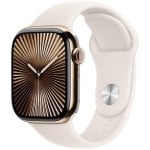 Apple Watch Series 10 GPS + Cellular 42mm OLED Cassa Titanio Oro Cinturino Bianco S/M