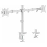Equip Soporte de Mesa para 2 Pantallas 17"-32" Brazo Inclinable y Giratorio 100x100 mm 360 Blanco Equip Soporte de Mesa para 2 Pantallas 17"-32" Brazo Inclinable y Giratorio 100x100 mm 360 Blanco