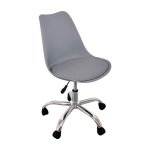 Silla de escritorio Adec Enjoy altura regulable base metálica 5 ruedas blanco gris