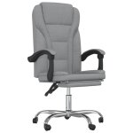 VidaXL Sedia da ufficio reclinabile Simos con altezza regolabile Grigio chiaro