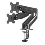 Support de bureau à gaz Esperanza Erw020 pour deux moniteurs 17-27'' jusqu'à 6 Kg