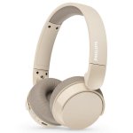 Auriculares Philips TAH3209 Bluetooth sem fios dobráveis, microfone, bege
