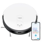 TP-Link Tapo RV20 Mop Robot Aspirador Limpa Chão 0.4 L Sem Saco Branco