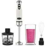 Cecotec Power RetroBeige 1200MAX Crean&Crush Batidora de Mano Retro 4 Cuchillas 0.5L 1200W Beige