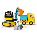 Lego Duplo Crawler Truck And Excavator 2 Figuras Trabajadores Construcción