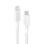Cavo Anker USB-C a USB-C in nylon da 60 W, 0,9 m, bianco