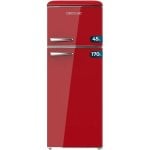 Cecotec Bolero CoolMarket 2D Origin 215 Red E Frigorífico Combinado Retro 215L Classe E Vermelho