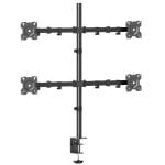 Onkron D421E-B Support pour 4 moniteurs 13" à 32" jusqu'à 32Kg Max VESA 100x100 Noir Onkron D421E-B Support pour 4 moniteurs 13" à 32" jusqu'à 32Kg Max VESA 100x100 Noir