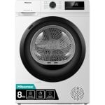Hisense DHQE800BW2 Wärmepumpentrockner, Frontlader, 8 kg, A++, weiß Hisense DHQE800BW2 Wärmepumpentrockner, Frontlader, 8 kg, A++, weiß