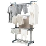 Corde à linge pliante verticale avec roulettes InnovaGoods Dolver 24 barres Corde à linge pliante verticale avec roulettes InnovaGoods Dolver 24 barres