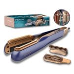 Prancha de Cabelo Cerâmica Queratina 2 em 1 Cecotec Ritualcare Air Lisse 150ºC 3 Definições Iónica Azul