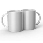 Caneca Cricut Blank 425ml Cerâmica Branca Personalizável 2 Unidades