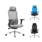 Newskill Nue Silla Gaming Ergonómica Malla Transpirable con Soporte Lumbar Gris