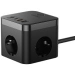 Steckdosenleiste Baseus PowerCombo Cube 3 Steckplätze 2 USB-A 2 USB-C mit Schutz