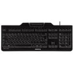 Clavier Cherry KC 1000 SC Alámbrico USB AZERTY Français Noir Complet