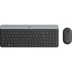 Logitech Slim Wireless Combo MK470 - Ensemble clavier et souris - sans fil - 2,4 GHz - Français - graphite
