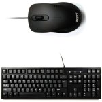 Tastatur Port Designs 900900 Membran Full-Size AZERTY USB Set mit Maus Schwarz