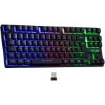 Die kabellose Gaming-Tastatur G-Lab Keyz Caesium TKL WL RGB Schwarz