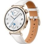 Huawei Watch GT 5 Bluetooth NFC 41mm AMOLED Or Bracelet Blanc Taille Unique Étanche IP69K Pulsomètre SpO2