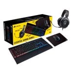 Corsair Pack Gaming Teclado K55 RGB PRO Fr+ Auriculares HS50 PRO + Ratón HARPOON RGB PRO + MM100