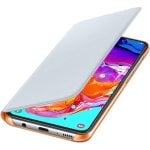 Custodia ufficiale a portafoglio per Samsung Galaxy A70 bianca
