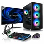 VolttierPC Pc Gaming Completo AMD Ryzen 5 4500/32GB/1TB SSD/RTX 3050 + Monitor 24"