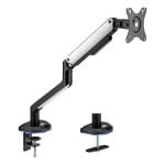 AISENS Support de table de jeu RGB contrepoids rotatif et inclinable pour moniteur/TV 9 kg (3 pivots, 1 bras) de 17 à 32, noir-blanc