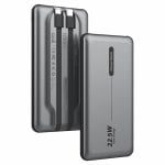 Coole universelle externe Akku-Powerbank 10.000 mAh PD 22,5 W (2 Kabel) Grau Coole universelle externe Akku-Powerbank 10.000 mAh PD 22,5 W (2 Kabel) Grau