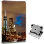 Custodia universale per eBook/tablet da 9,7"-11" con motivo panoramico Skyline in similpelle