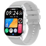Cool Delta Bluetooth 48mm AMOLED Grau Silikonband Wasserdicht IP67 SpO2 Puls Schlaftr.