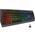 The G-lab Keyz Tungsten Teclado Inalámbrico Ergonómico Retroiluminado Negro