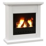 Homcom Chimenea de Bioetanol con Tanque de 1.2L 63.5x24x66cm Blanca Homcom Chimenea de Bioetanol con Tanque de 1.2L 63.5x24x66cm Blanca