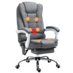 Vinsetto Silla De Masaje Con 6 Puntos De Masaje 65x70x111-119 Cm Gris